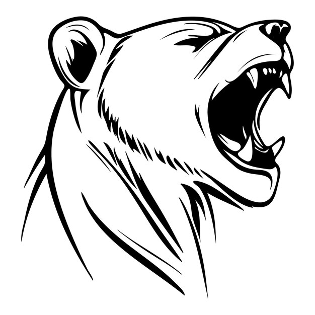El oso polar rugiente