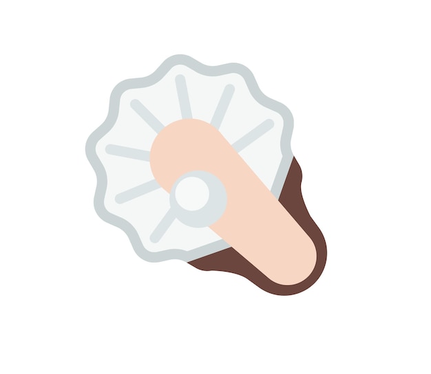 ostra, vector, aislado, emoticon, ostra, icono