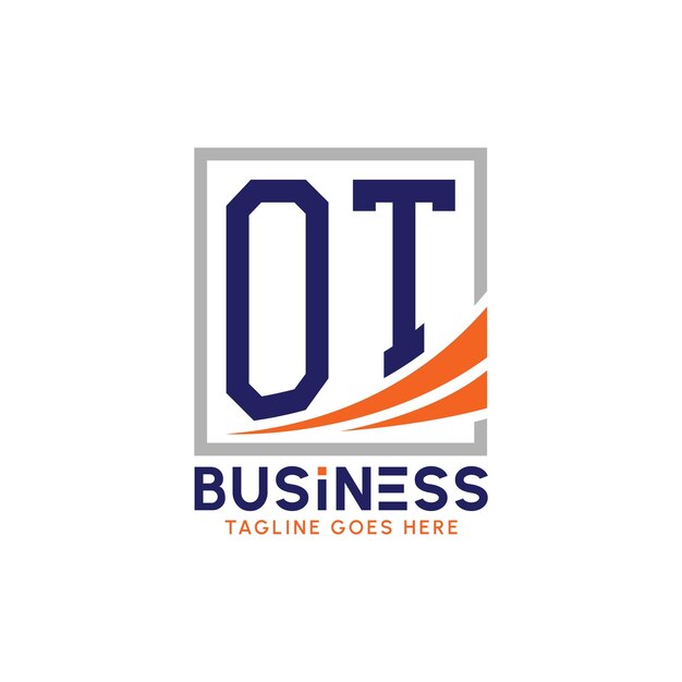 OT Carta Logotipo de negocios Logotipo moderno de OT para la marca corporativa Logotipo de éxito de crecimiento de OT