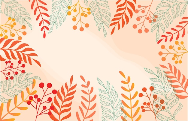 Otoño colorido hojas ilustración de fondo floral con hoja de arce