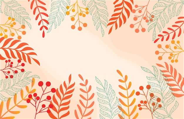 Vector otoño colorido hojas ilustración de fondo floral con hoja de arce