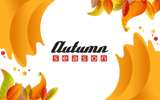 Otoño. Decorado con hojas de colores con tonos amarillentos del otoño.