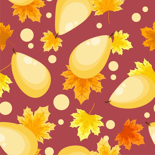 Vector otoño floral de patrones sin fisuras.