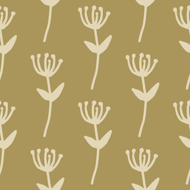 Otoño minimalista floral de patrones sin fisuras con siluetas de rama