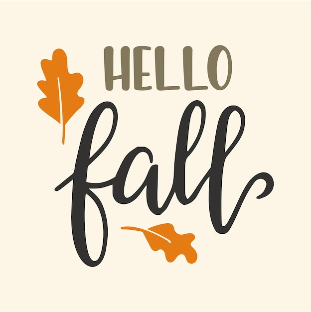 Vector otoño otoño letras día de acción de gracias hola otoño amor signo feliz otoño calabaza hojas de otoño vector