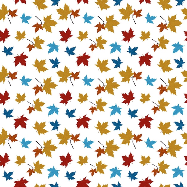 Otoño, patrón sin costuras de hoja de arce de color.