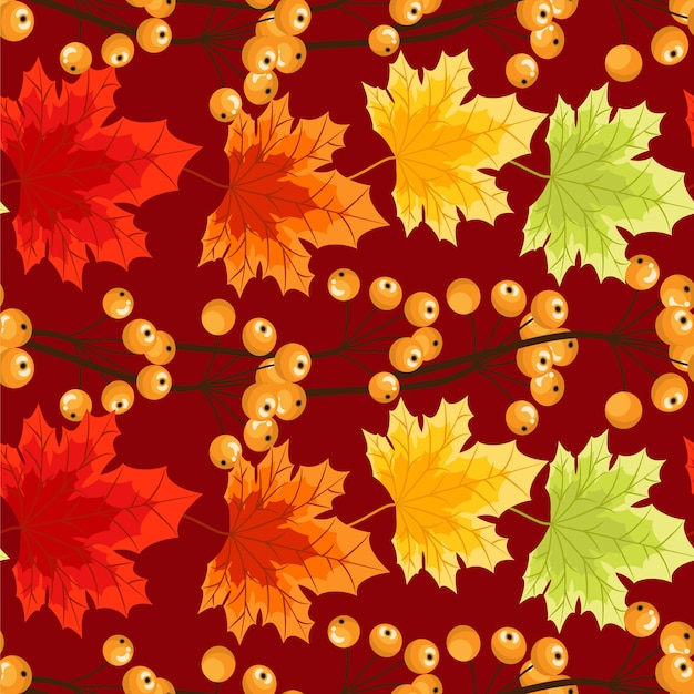 Otoño patrón floral sin fisuras.