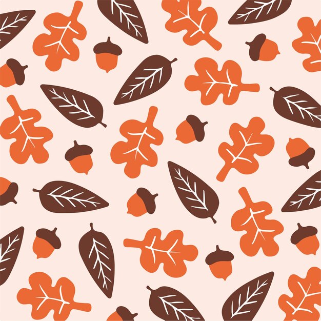 Otoño Patrón Fondo Social Media Post Ilustración Vector