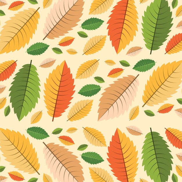 Vector otoño de patrones sin fisuras. modelo inconsútil de la hoja. fondo de la hoja.