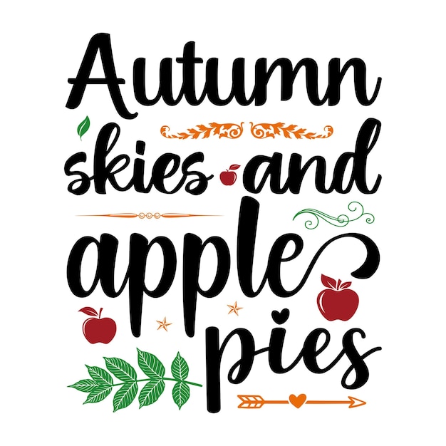 Vector otoño svg diseño