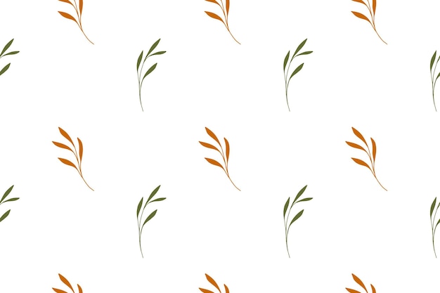 otoño verde amarillo rojo patrón sin costuras de diferentes hojas tilo abedul follaje brillante ilustración botánica de otoño diseño floral septiembre octubre fondo