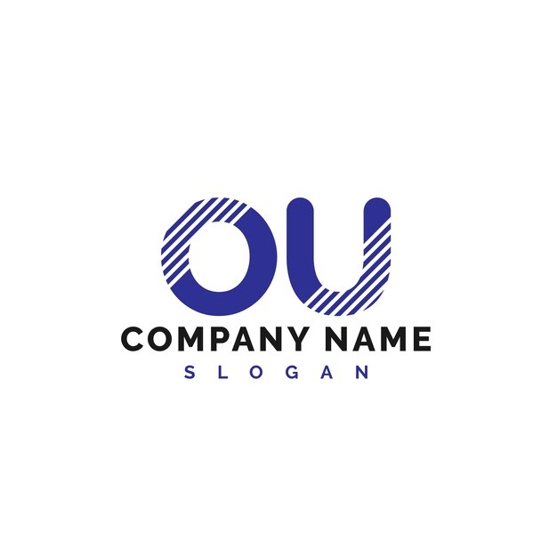 OU Diseño de la letra del logotipo OU logotipo de la letra Vector Ilustración Vector