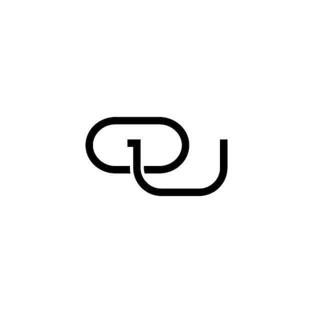 OU monograma logotipo diseño carta texto nombre símbolo monocromo logotipo alfabeto carácter simple logotipo