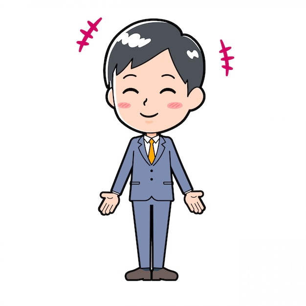 Out line businessman_smile