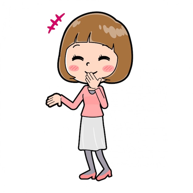 Out line ropa rosa mujer_Chatting