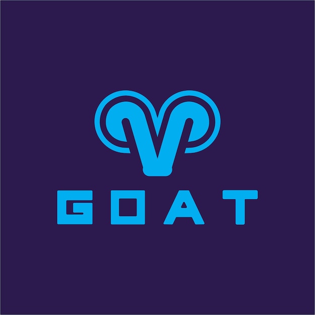 Oveja cabra cuernos idea logo diseño vector icono ilustración Aries zodiac símbolo logos
