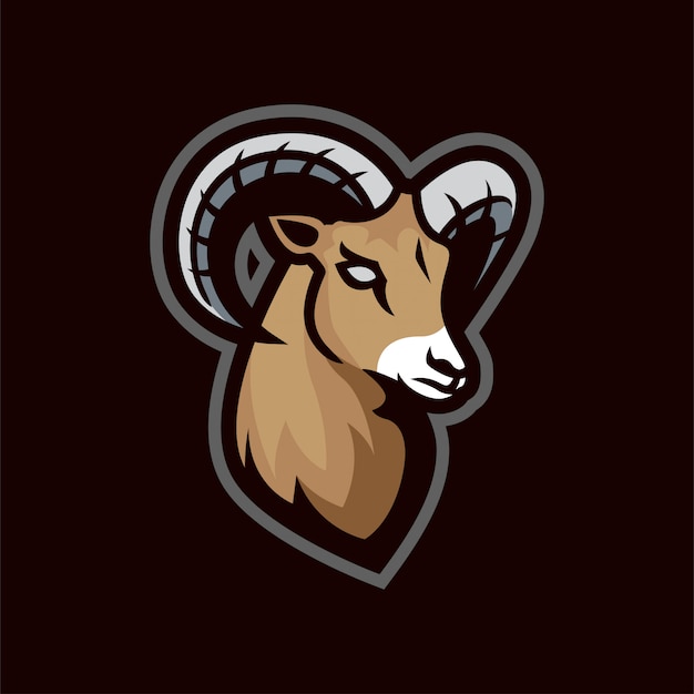 Oveja cabra ram mascota esport logo