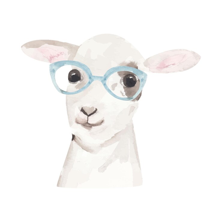 Ovejas en gafas divertidas