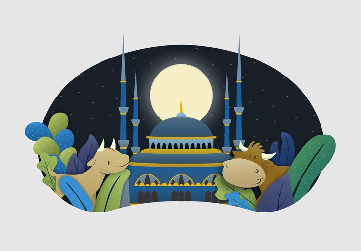 OVEJAS Y VACAS EID AL ADHA EN LA MEZQUITA