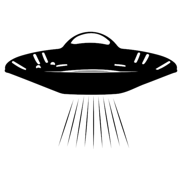 Ovni ilustración vectorial objeto volador no identificado platillo nave cósmica