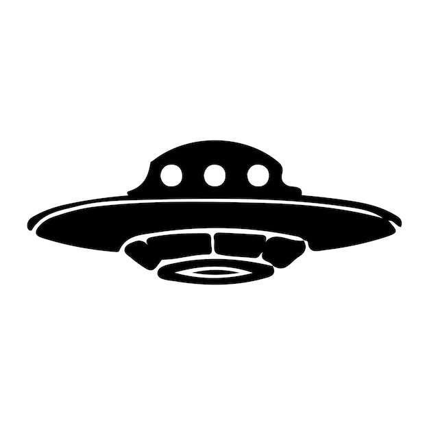 Ovni ilustración vectorial objeto volador no identificado platillo nave cósmica