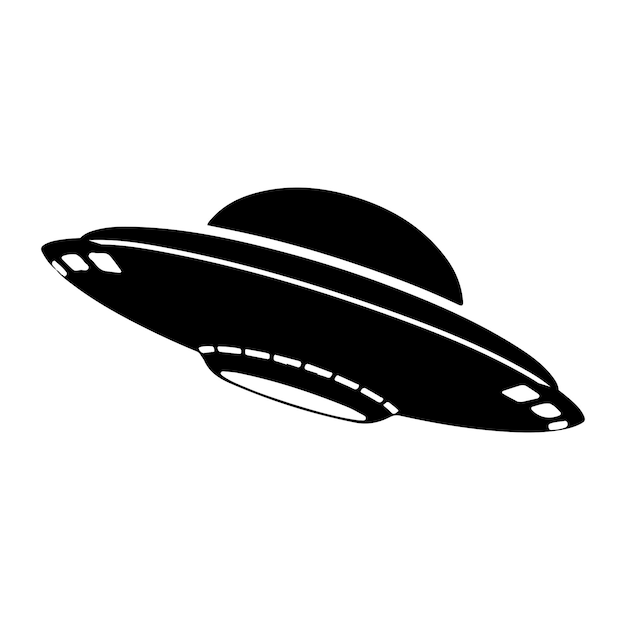 Ovni ilustración vectorial objeto volador no identificado platillo nave cósmica