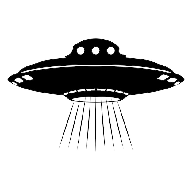 Ovni ilustración vectorial objeto volador no identificado platillo nave cósmica
