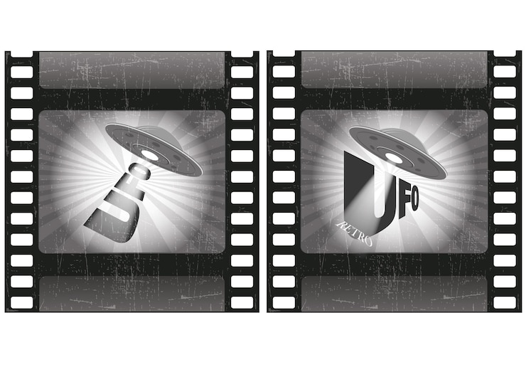 Vector ovni retro tira de película vieja.