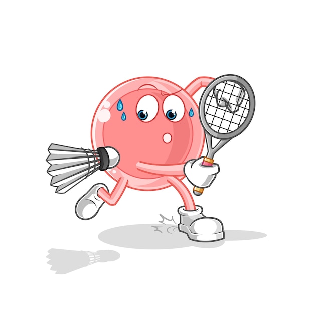 Ovum jugando bádminton ilustración