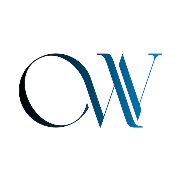 OW initials lettermark monogram logo brand identity typography corporate branding