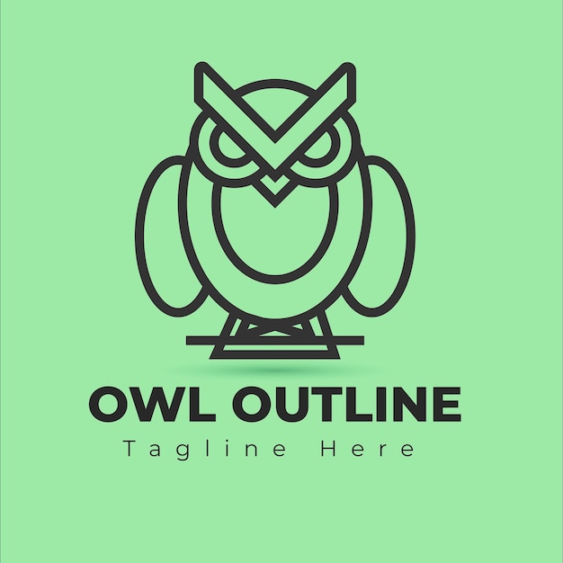 Vector owl bird logotipo