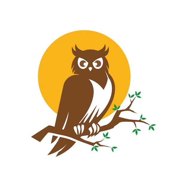 Vector owl logo imagenes de archivo