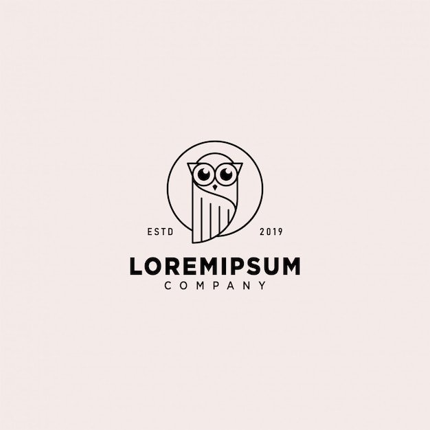 Owl logo template