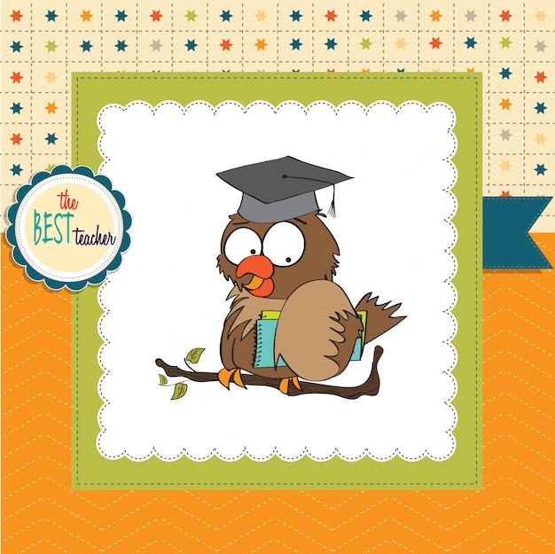 Vector owl teacher en formato vectorial