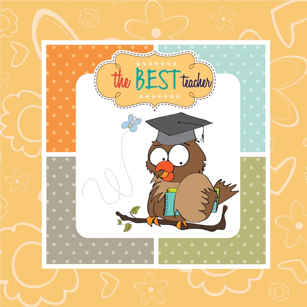 Vector owl teacher en formato vectorial