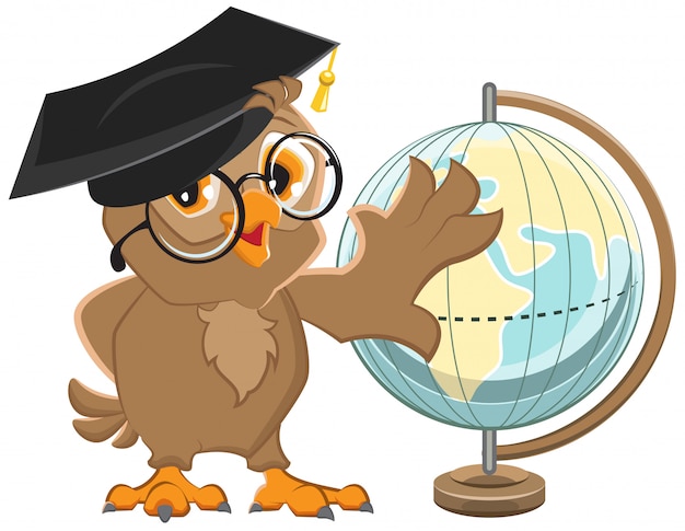 Owl teacher gira globe