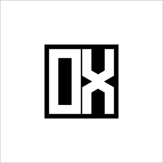 OX Combinación de letras modernas Logotipo de diseño minimalista