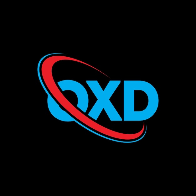 Vector oxd logotipo oxd letra oxd letra diseño de logotipo iniciales oxd logotipo vinculado con círculo y mayúscula monograma logotipo oxd tipografía para negocios de tecnología y marca inmobiliaria