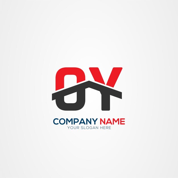 OY o YO Creative Modern Letters Elemento de diseño del logotipo