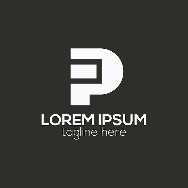 P alfabeto letra gradiente color concepto de diseño de logotipo ilustración de plantilla vectorial aislada