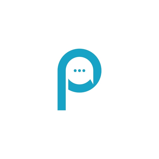 P chat logo icono símbolo icono ilustración