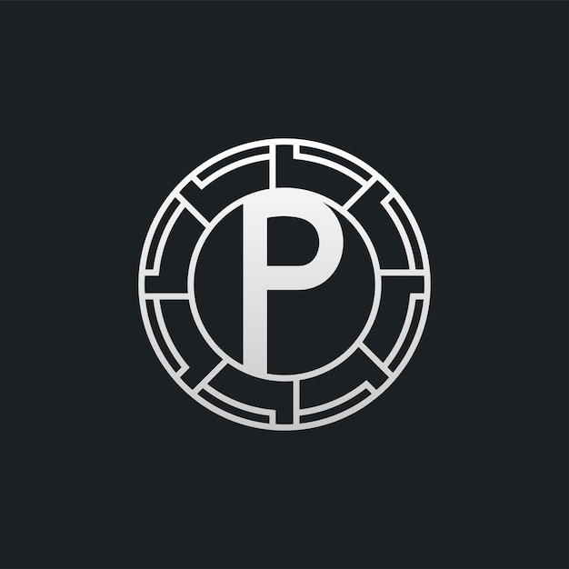 P Concept de la letra del logotipo Creativo Minimal Monograma P Plantilla del logotipo Universal Premium Logotipo