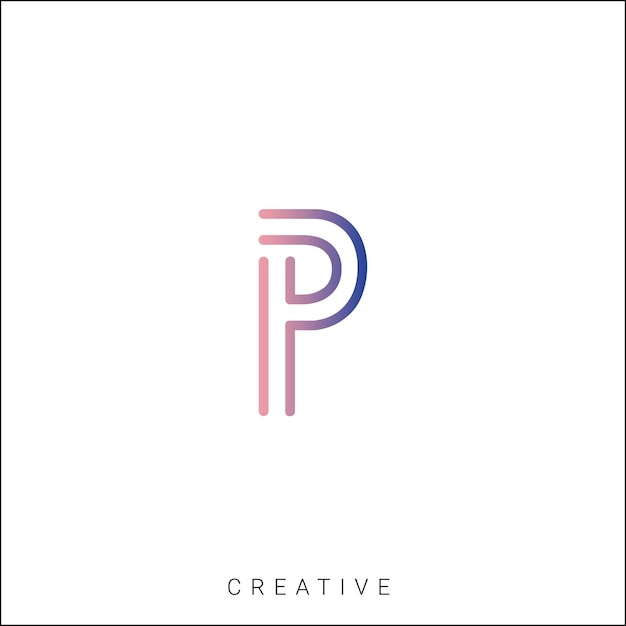 P Diseño creativo de logotipo Branding Diseño de logotipo Ilustración vectorial Diseño moderno Diseño de monograma