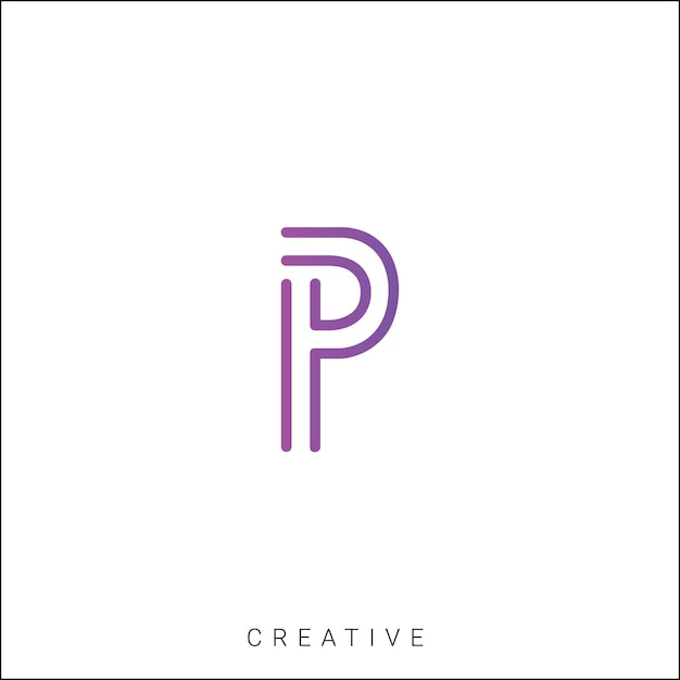 P Diseño creativo de logotipo Branding Diseño de logotipo Ilustración vectorial Diseño moderno Diseño de monograma