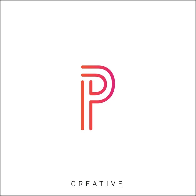 P Diseño creativo de logotipo Branding Diseño de logotipo Ilustración vectorial Diseño moderno Diseño de monograma