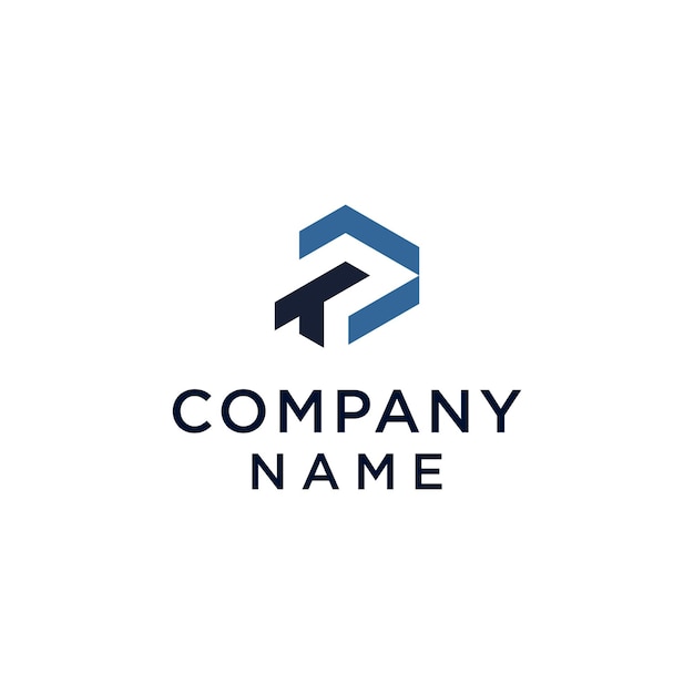 p formato vectorial de diseño de logotipo