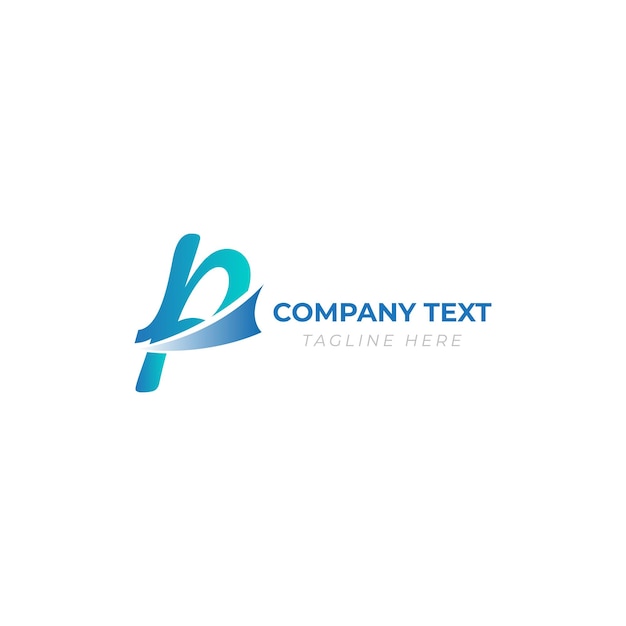 p letra cursiva elegante diseño de logotipo mínimo único y memorable negocio