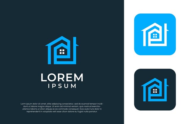 P letra inicial logotipo simple Icono monograma único para el negocio inmobiliario y inmobiliario