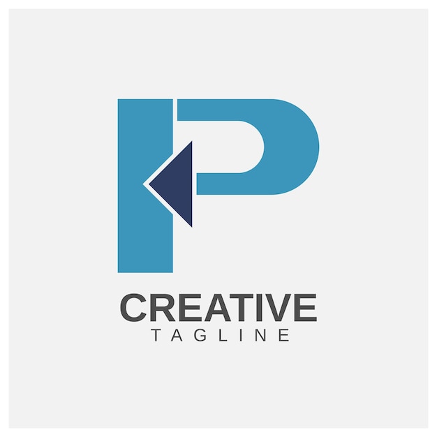 P Logotipo inicial en negrita para startups, agencias y empresas Diseño de marcas de letras personalizadas