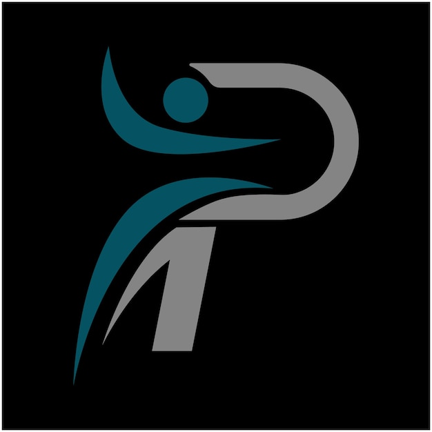 p último icono de diseño del logotipo